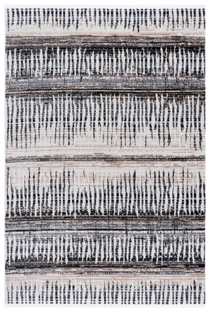 Safavieh Mila Bohemian Area Rug – Luxurious Polyester, Durable Craftsmanship, Perfect For Cozy Spaces Beige ,Ivory Black Polyester Mil234c-4