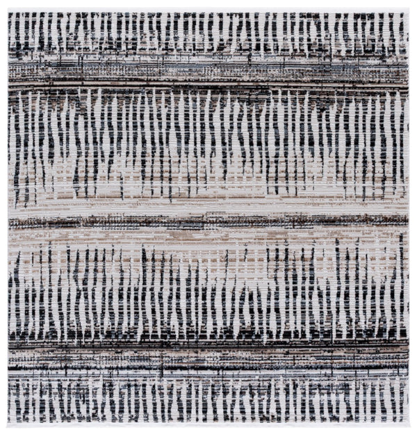 Safavieh Mila Bohemian Area Rug – Luxurious Polyester, Durable Craftsmanship, Perfect For Cozy Spaces Beige ,Ivory Black Polyester Mil234c-4