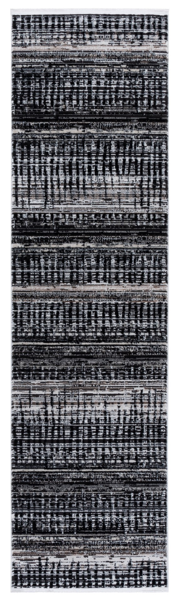 Safavieh Mila Bohemian Area Rug – Luxurious Polyester, Durable Craftsmanship, Perfect For Cozy Spaces Black ,Beige Ivory Polyester Mil234z-8
