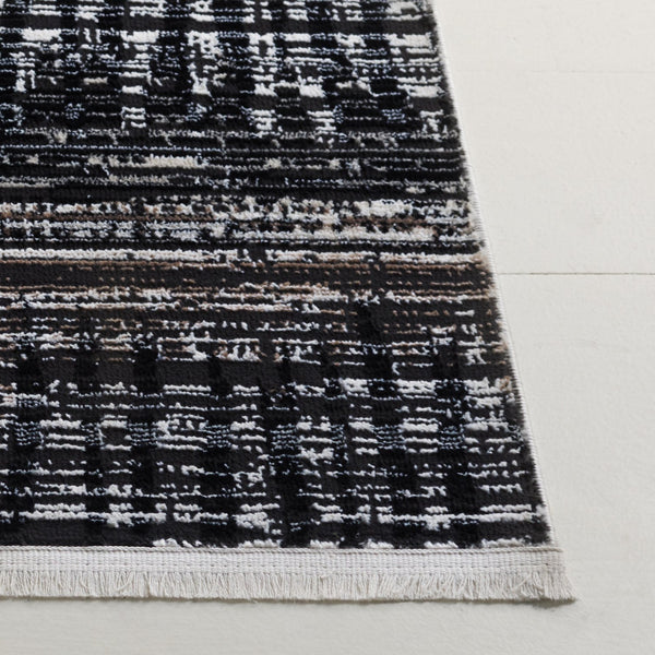 Safavieh Mila Bohemian Style Runner Rug – Artistic Turkish Design For Elegant Home Décor And Warmth Black ,Beige Ivory Polyester Mil234z-5