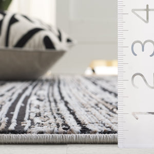 Safavieh Mila Bohemian Style Runner Rug – Artistic Turkish Design For Elegant Home Décor And Warmth Black ,Beige Ivory Polyester Mil234z-5