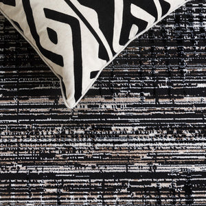 Safavieh Mila Bohemian Area Rug – Luxurious Polyester, Durable Craftsmanship, Perfect For Cozy Spaces Black ,Beige Ivory Polyester Mil234z-8