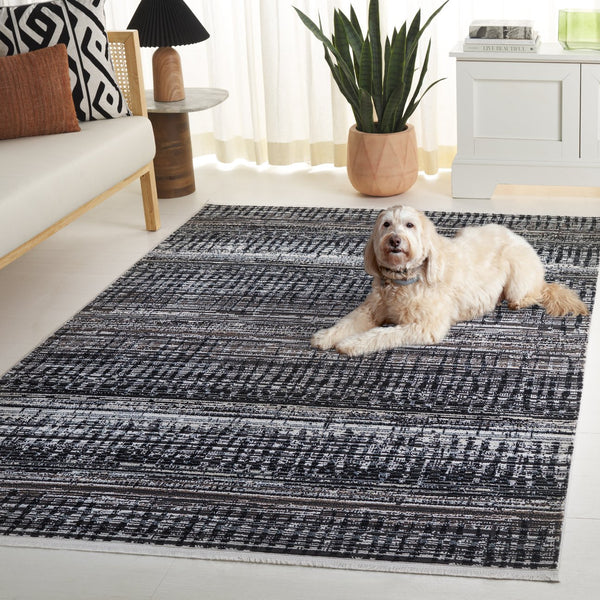 Safavieh Mila Bohemian Style Runner Rug – Artistic Turkish Design For Elegant Home Décor And Warmth Black ,Beige Ivory Polyester Mil234z-5