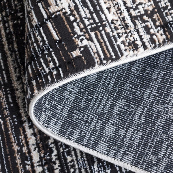 Safavieh Mila Bohemian Area Rug – Luxurious Polyester, Durable Craftsmanship, Perfect For Cozy Spaces Black ,Beige Ivory Polyester Mil234z-8