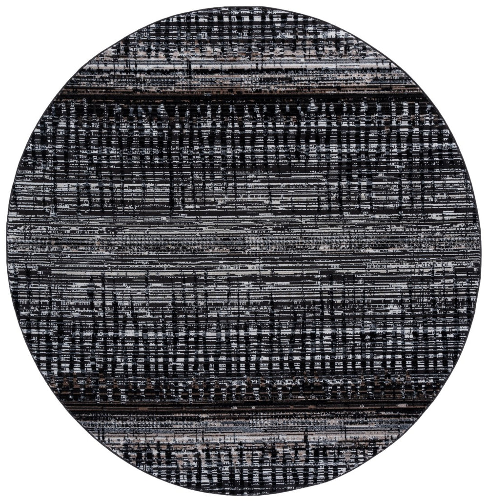 Safavieh Mila Bohemian Area Rug – Luxurious Polyester, Durable Craftsmanship, Perfect For Cozy Spaces Black ,Beige Ivory Polyester Mil234z-8