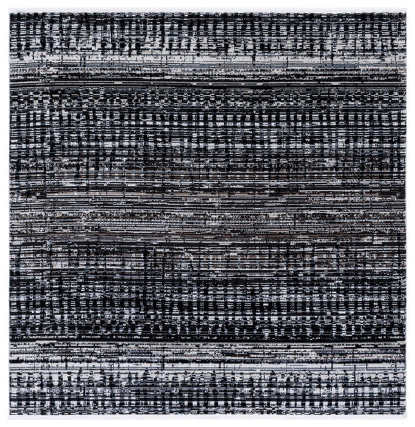 Safavieh Mila Bohemian Area Rug – Luxurious Polyester, Durable Craftsmanship, Perfect For Cozy Spaces Black ,Beige Ivory Polyester Mil234z-8