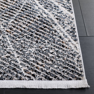 Safavieh Mila Elegant Area Rug In Ivory And Grey For Modern Spaces - Perfect For Hallways And Accent Decor Ivory ,Grey Black Polyester Mil236a-5