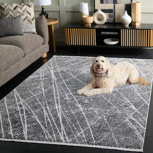 Safavieh Mila Elegant Area Rug In Ivory And Grey For Modern Spaces - Perfect For Hallways And Accent Decor Ivory ,Grey Black Polyester Mil236a-5