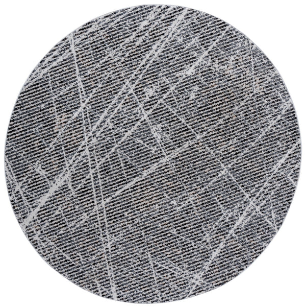 Safavieh Mila Elegant Area Rug In Ivory And Grey For Modern Spaces - Perfect For Hallways And Accent Decor Ivory ,Grey Black Polyester Mil236a-7r