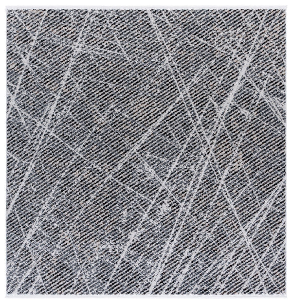 Safavieh Mila Elegant Area Rug In Ivory And Grey For Modern Spaces - Perfect For Hallways And Accent Decor Ivory ,Grey Black Polyester Mil236a-7sq