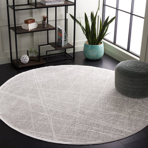 Safavieh Mila Modern Area Rug - Luxurious Abstract Design For Comfort And Style In Any Home Décor Space Grey ,Ivory Polyester Mil236f-9