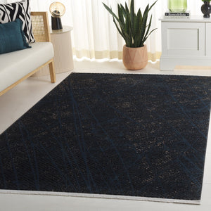Safavieh Mila Small Rectangle Area Rug – Elegant Power Loomed Design In Chic Ivory And Grey For Any Space Dark Blue ,Black Polyester Mil236l-8