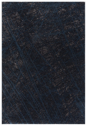 Safavieh Mila Small Rectangle Area Rug – Elegant Power Loomed Design In Chic Ivory And Grey For Any Space Dark Blue ,Black Polyester Mil236l-8