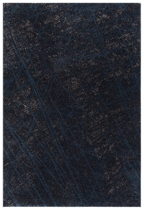 Safavieh Mila Small Rectangle Area Rug – Elegant Power Loomed Design In Chic Ivory And Grey For Any Space Dark Blue ,Black Polyester Mil236l-8