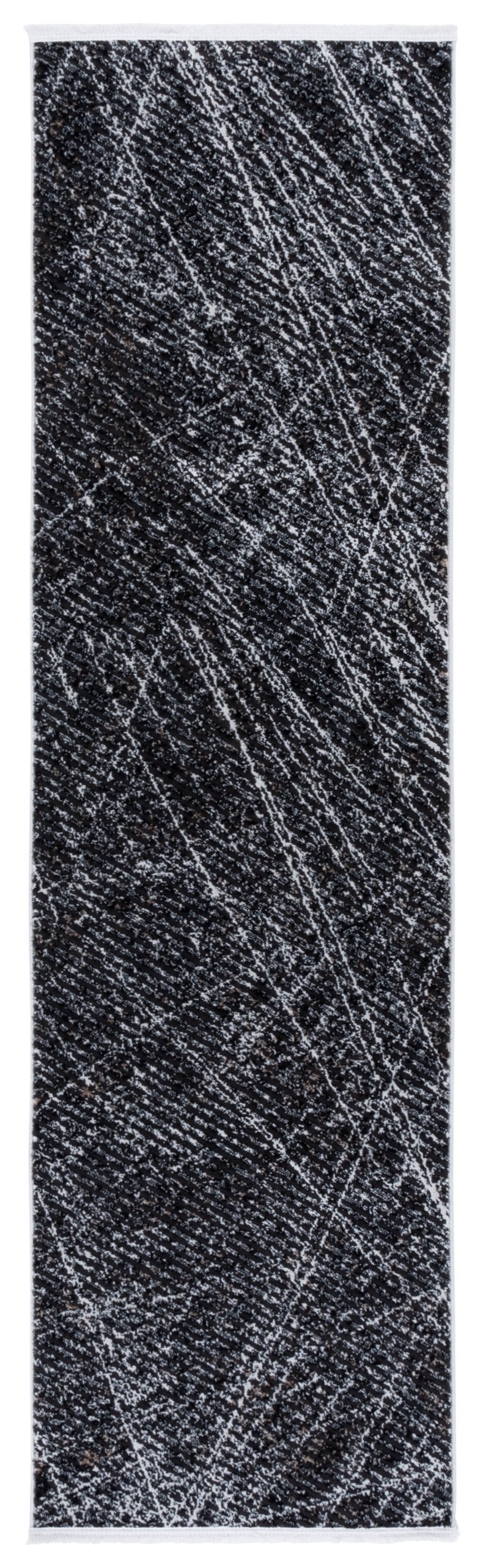 Safavieh Mila Modern Square Rug 6'7" X 6'7" Black & Beige Ivory – Low-Profile 5/8" Pile, Durable Power-Loomed Design MIL236Z-7SQ