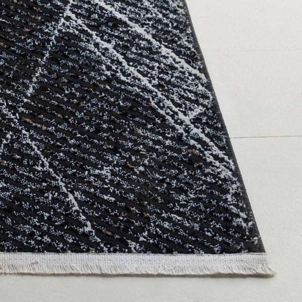 Safavieh Mila Elegant Area Rug In Ivory And Grey For Modern Spaces - Perfect For Hallways And Accent Decor Black ,Beige Ivory Polyester Mil236z-5