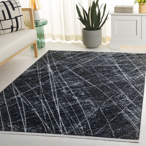 Safavieh Mila Elegant Area Rug In Ivory And Grey For Modern Spaces - Perfect For Hallways And Accent Decor Black ,Beige Ivory Polyester Mil236z-5