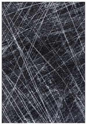 Safavieh Mila Modern Square Rug 6'7" X 6'7" Black & Beige Ivory – Low-Profile 5/8" Pile, Durable Power-Loomed Design MIL236Z-7SQ