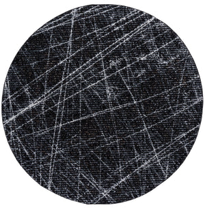 Safavieh Mila Modern Square Rug 6'7" X 6'7" Black & Beige Ivory – Low-Profile 5/8" Pile, Durable Power-Loomed Design MIL236Z-7SQ