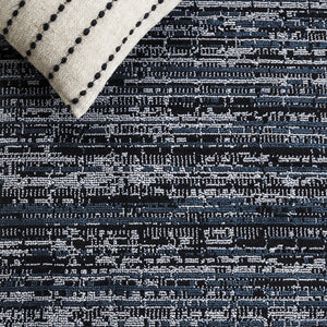 Safavieh Mila Elegant Area Rug In Rich Dark Blue And Black Tones, Perfect For Modern Decor Enhancement Dark Blue ,Black Polyester Mil238l-4