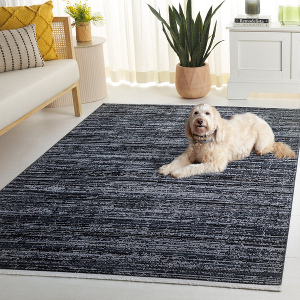 Safavieh Mila Elegant Runner Rug In Deep Blue And Modern Black - Sophisticated Accent For Any Hallway Dark Blue ,Black Polyester Mil238l-5