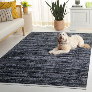 Safavieh Mila Elegant Area Rug In Rich Dark Blue And Black Tones, Perfect For Modern Decor Enhancement Dark Blue ,Black Polyester Mil238l-4