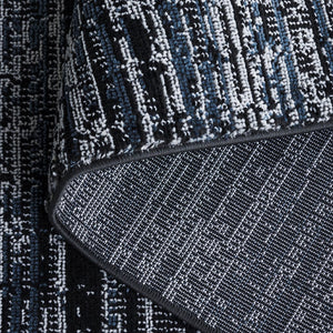 Safavieh Mila Elegant Runner Rug In Deep Blue And Modern Black - Sophisticated Accent For Any Hallway Dark Blue ,Black Polyester Mil238l-5