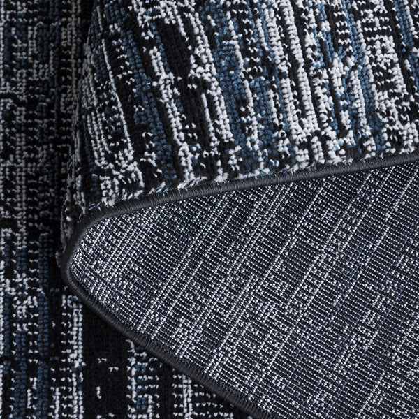 Safavieh Mila Elegant Area Rug In Rich Dark Blue And Black Tones, Perfect For Modern Decor Enhancement Dark Blue ,Black Polyester Mil238l-4