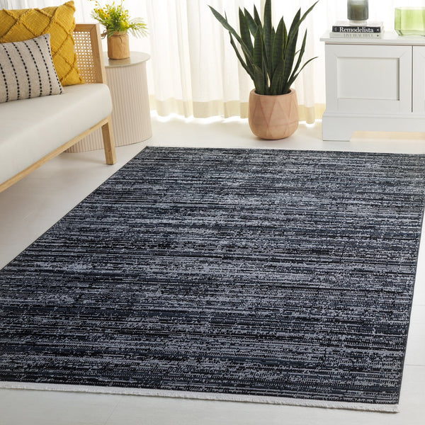 Safavieh Mila Elegant Runner Rug In Deep Blue And Modern Black - Sophisticated Accent For Any Hallway Dark Blue ,Black Polyester Mil238l-5