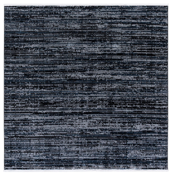 Safavieh Mila Elegant Runner Rug In Deep Blue And Modern Black - Sophisticated Accent For Any Hallway Dark Blue ,Black Polyester Mil238l-7sq