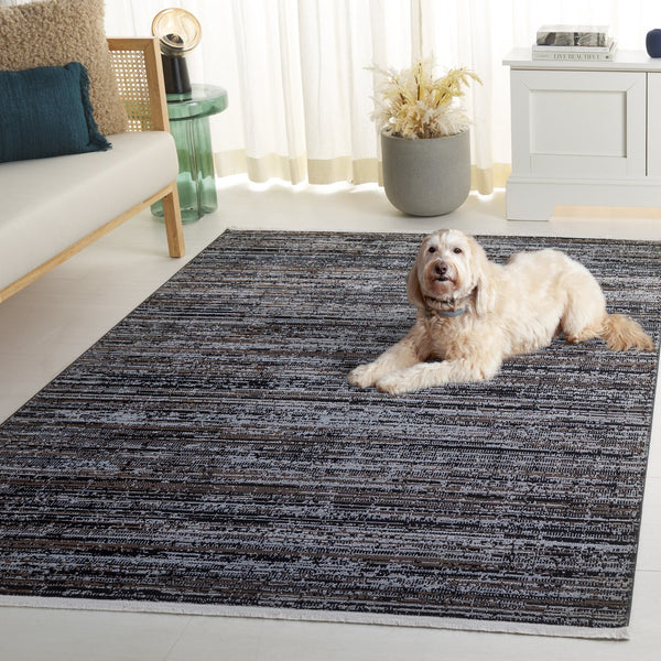 Safavieh Mila Elegant Runner Rug In Deep Blue And Modern Black - Sophisticated Accent For Any Hallway Brown ,Ivory Black Polyester Mil238t-5