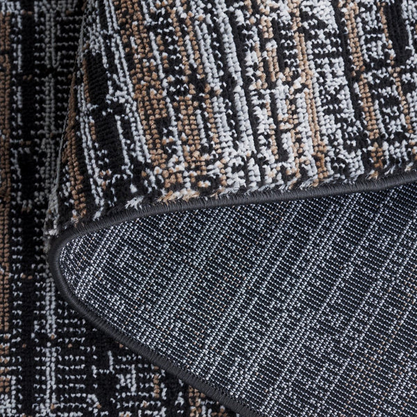 Safavieh Mila Elegant Runner Rug In Deep Blue And Modern Black - Sophisticated Accent For Any Hallway Brown ,Ivory Black Polyester Mil238t-5