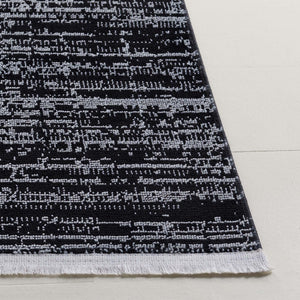 Safavieh Mila Elegant Area Rug In Rich Dark Blue And Black Tones, Perfect For Modern Decor Enhancement Black ,Ivory Polyester Mil238z-4