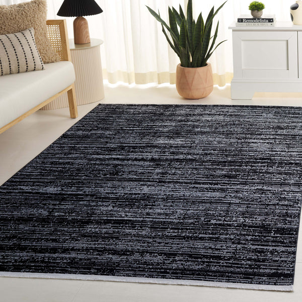 Safavieh Mila Elegant Runner Rug In Deep Blue And Modern Black - Sophisticated Accent For Any Hallway Black ,Ivory Polyester Mil238z-5