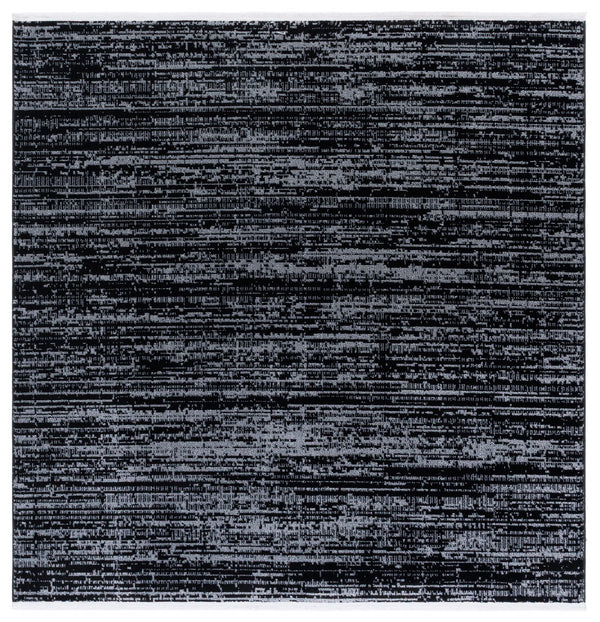 Safavieh Mila Elegant Runner Rug In Deep Blue And Modern Black - Sophisticated Accent For Any Hallway Black ,Ivory Polyester Mil238z-7sq