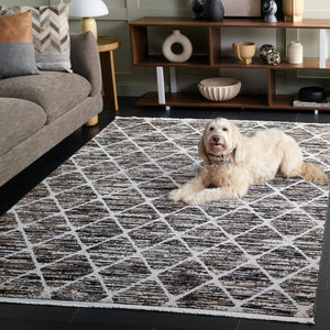 Safavieh Mila Scandinavian Area Rug - Elegant Ivory And Black Design For Cozy Living Spaces And Decor Ivory ,Black Polyester Mil240a-4