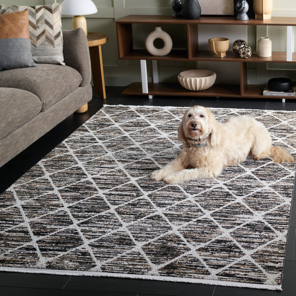 Safavieh Mila Scandinavian Area Rug - Elegant Ivory And Black Design For Cozy Living Spaces And Decor Ivory ,Black Polyester Mil240a-4