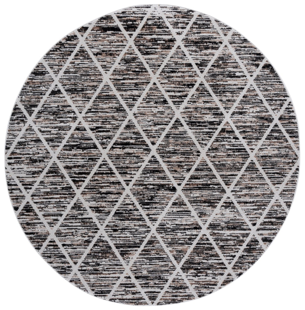 Safavieh Mila Scandinavian Style Runner Rug - Minimalist Elegance In Ivory And Black For Modern Spaces Brown ,Blue Black Polyester Mil240t-7sq