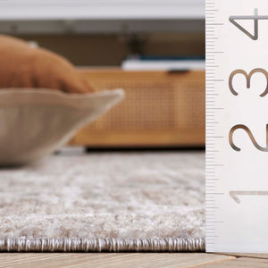 Safavieh Mila Modern Turkish Area Rug - Elegant Geometric Design, Plush Texture, Eco-friendly Luxury Decor Beige ,Ivory Polyester Mil240b-5