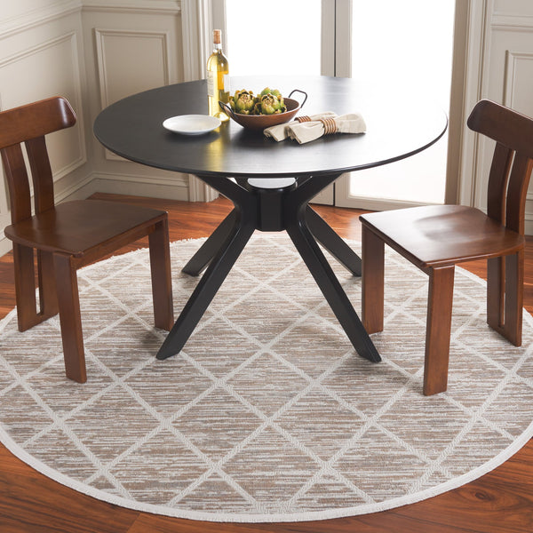 Safavieh Mila Modern Turkish Area Rug - Elegant Geometric Design, Plush Texture, Eco-friendly Luxury Decor Beige ,Ivory Polyester Mil240b-5