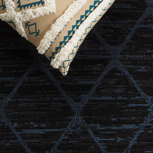 Safavieh Mila Scandinavian Area Rug - Elegant Ivory And Black Design For Cozy Living Spaces And Decor Brown ,Blue Black Polyester Mil240t-9