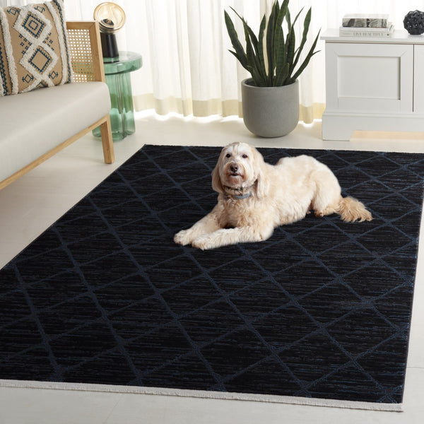 Safavieh Mila Scandinavian Area Rug - Elegant Ivory And Black Design For Cozy Living Spaces And Decor Brown ,Blue Black Polyester Mil240t-9