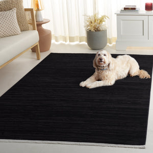 Safavieh Mila Modern Contemporary Area Rug - Elegant Runner For Hallways, Durable Polyester From Turkey Beige ,Black Polyester Mil290b-5