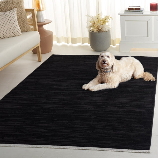 Safavieh Mila Modern Area Rug – Elegant Power Loomed Design For Minimalist Spaces, Luxurious Comfort & Style Beige ,Black Polyester Mil290b-9