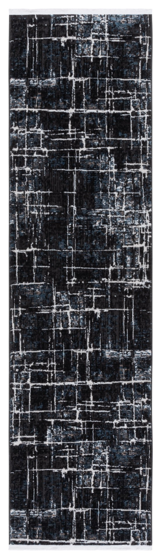 Safavieh Mila Modern Area Rug - Elegant Power Loomed Design For Timeless Home Decor And Comfort Black ,Blue Ivory Polyester Mil292z-8