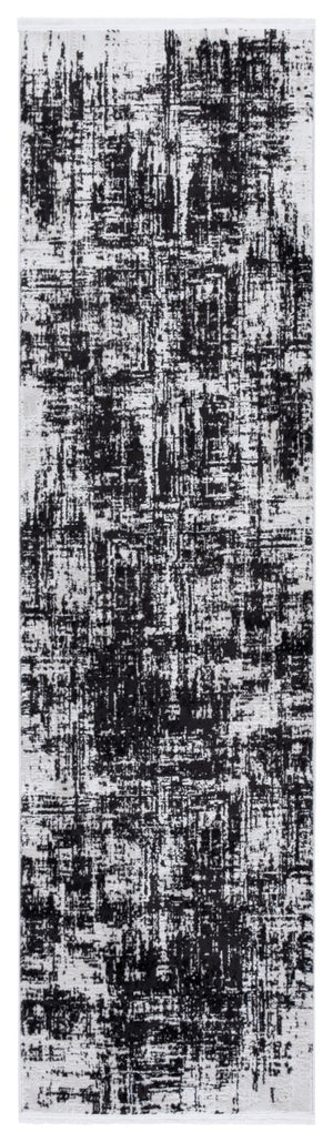 Safavieh Mila Elegant Area Rug - Modern Power Loomed Design For Sophisticated Home Decor And Comfort Ivory ,Black Polyester Mil294a-8