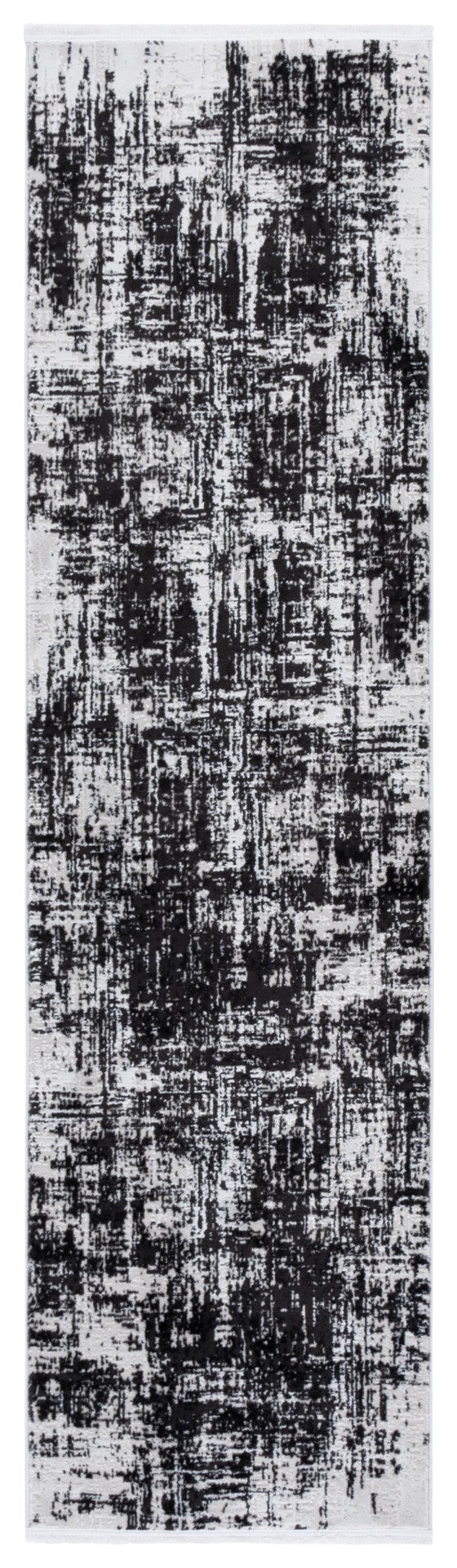 Safavieh Mila Elegant Area Rug - Modern Power Loomed Design For Sophisticated Home Decor And Comfort Ivory ,Black Polyester Mil294a-8