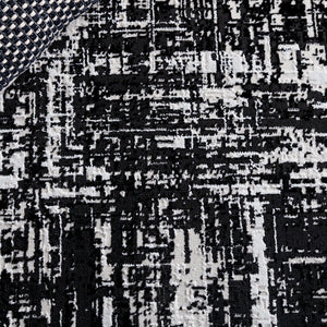 Safavieh Mila Modern Runner Rug - Elegant Turkish Design For Narrow Spaces, Durable Polyester & Minimalist Style Ivory ,Black Polyester Mil294a-5