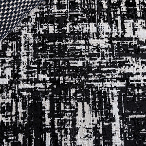 Safavieh Mila Elegant Area Rug - Modern Power Loomed Design For Sophisticated Home Decor And Comfort Ivory ,Black Polyester Mil294a-8