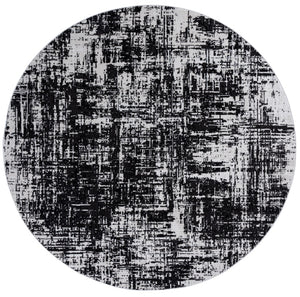 Safavieh Mila Elegant Area Rug - Modern Power Loomed Design For Sophisticated Home Decor And Comfort Ivory ,Black Polyester Mil294a-8